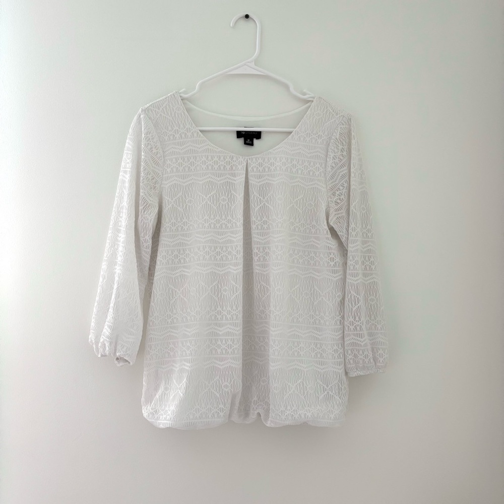 white lace top